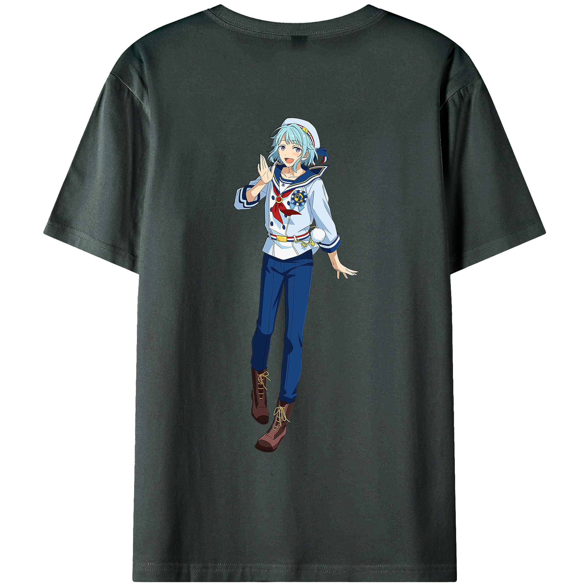 （画像用） あんさんぶるスターズ! Ensemble Stars 綿100％ メンズ半袖Tシャツ（バックプリント） 通気性